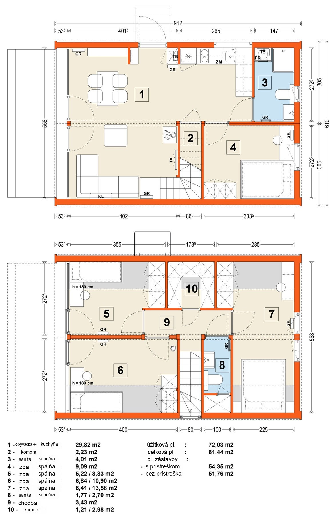 Modulový dom MG3 – variant 15 – pôdorys